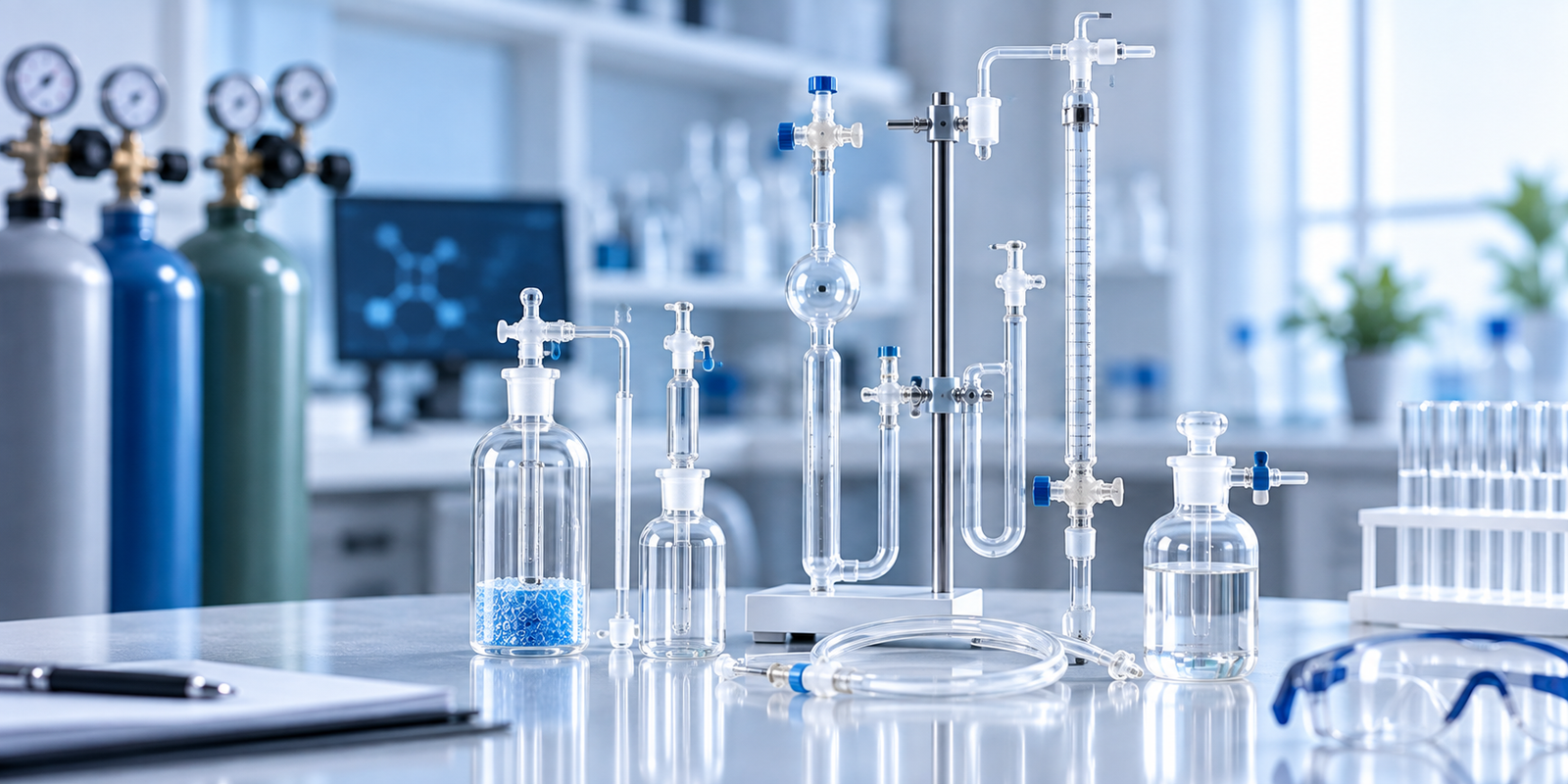 Gas Purity Testing Glass Apparatus